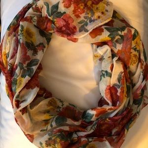 Gauzy infinity scarf in Fall colors